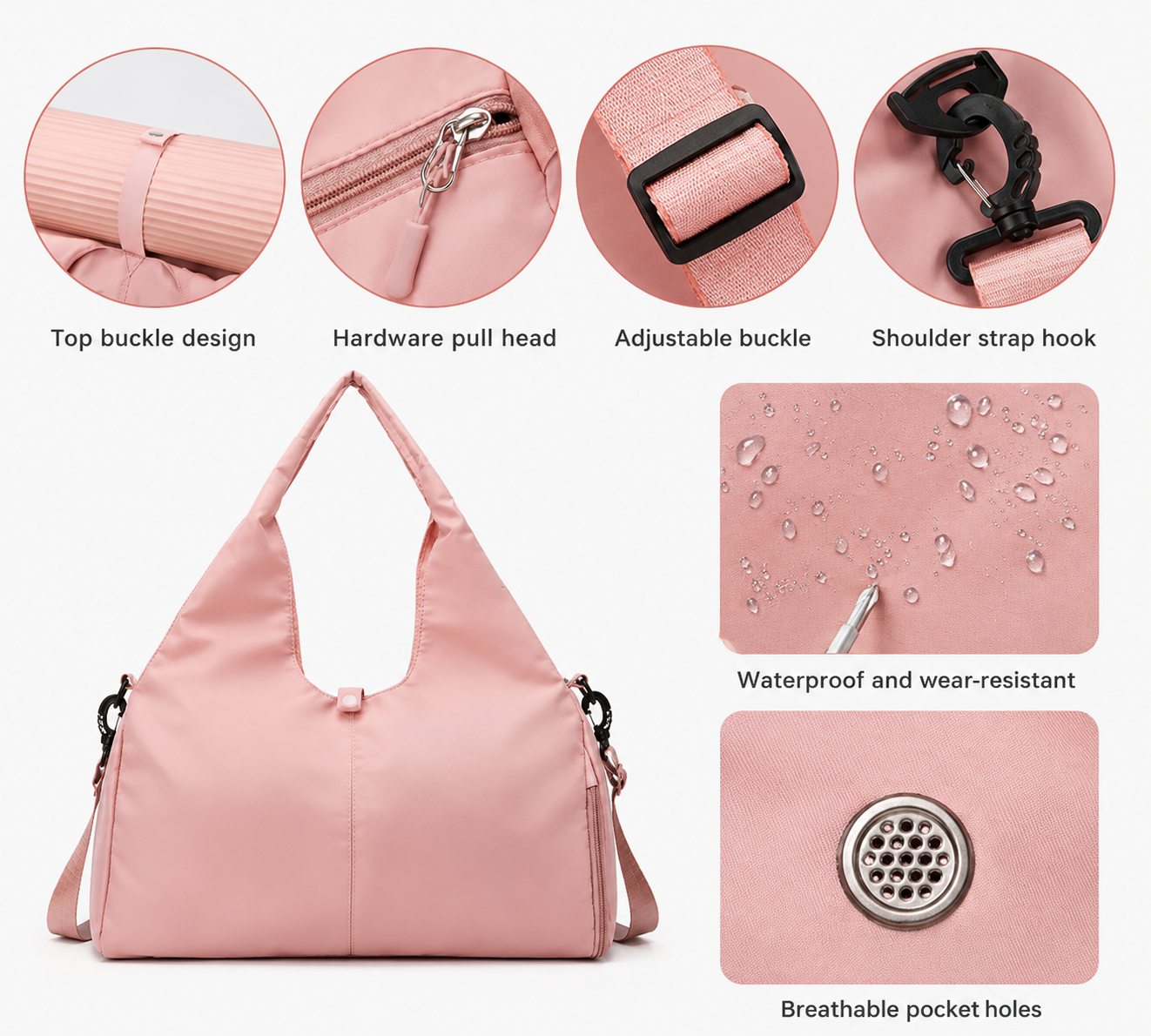 Women Yoga Bag Sports Fitness Dry And Wet Separation Large Capacity Storage Travel Bags Can Carry Yoga Mats