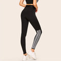 Fashionable white pull-down ladies yoga sports leggings