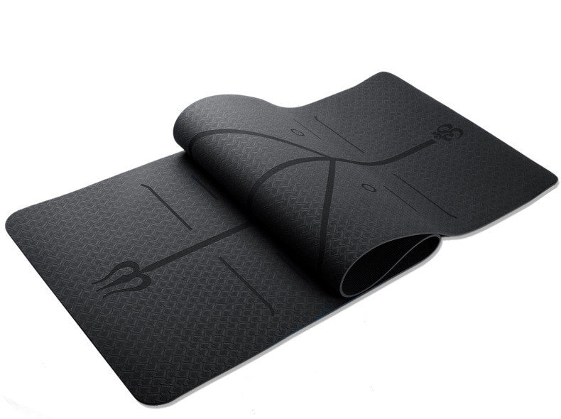 Tpe Fitness Yoga Mat Position Line Single Layer Monochrome Custom Logo