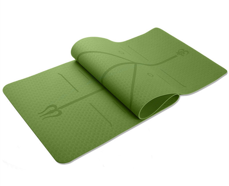 Tpe Fitness Yoga Mat Position Line Single Layer Monochrome Custom Logo