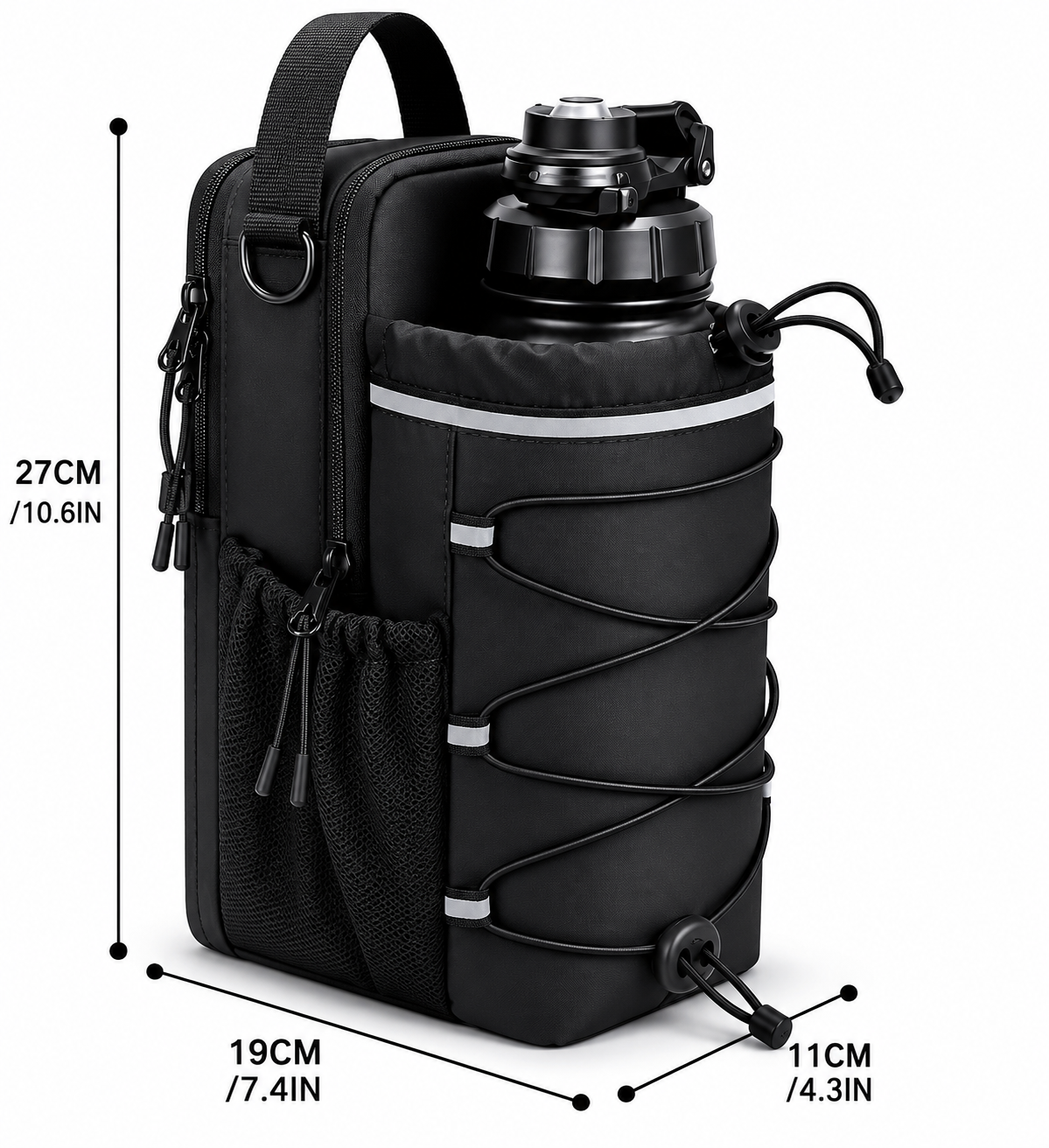 Fitness Magnetic Kettle Bag Crossbody Bag Magnetic Gym Bag For Men And Women Sling Bottle With Magnetic Attachment  Water Bottle Holder