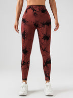 Tie Dye Slimming Yoga Leggings, Butt Lifting High Stretch Casual Fitness Yoga Pants, Women's Activewear