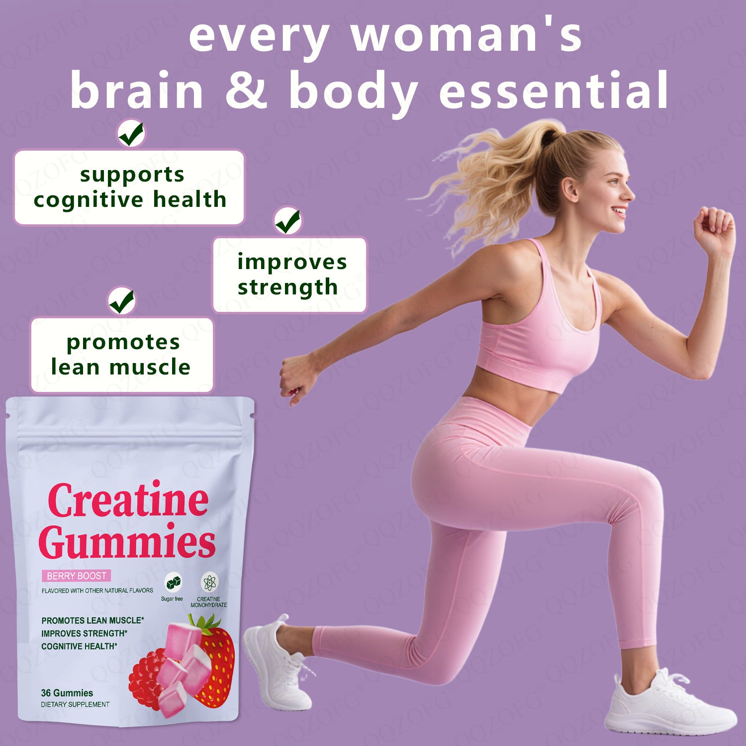 Hot Selling Creatine Gummies Boost Muscle And Providing Energy Creatine Supplement 36 Gummies