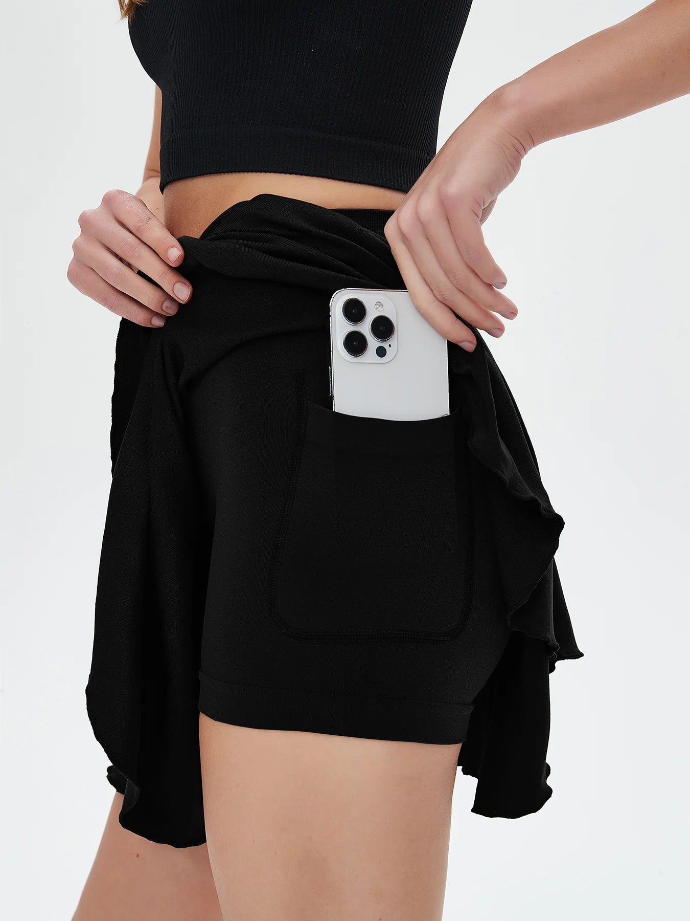 Women's High Waisted Tennis Mini Skirt Tennis Yoga Golf Sports Belt