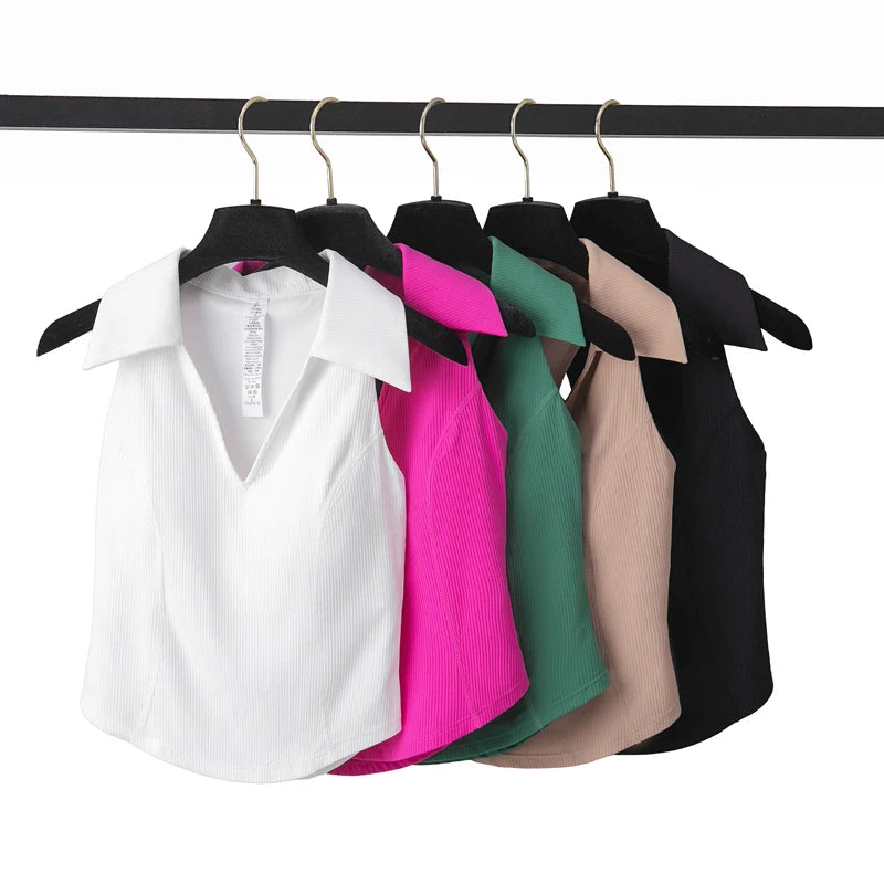 Women Two Pieces Yoga Set Solid Color Gym Top Tennis Skirt Sports Suit