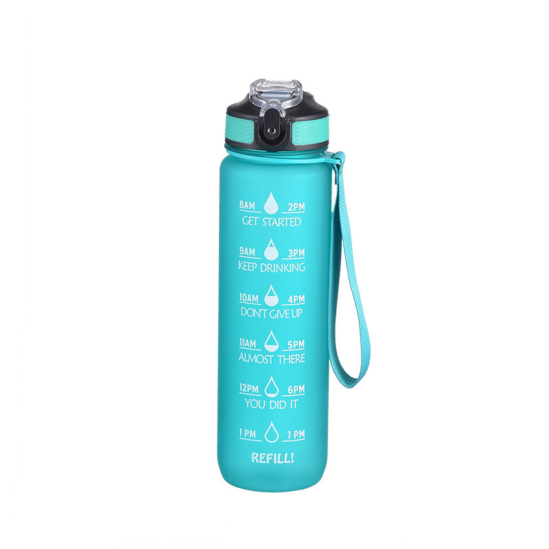 Gradient Color Large-capacity Plastic Space Sports Straw Water Cup